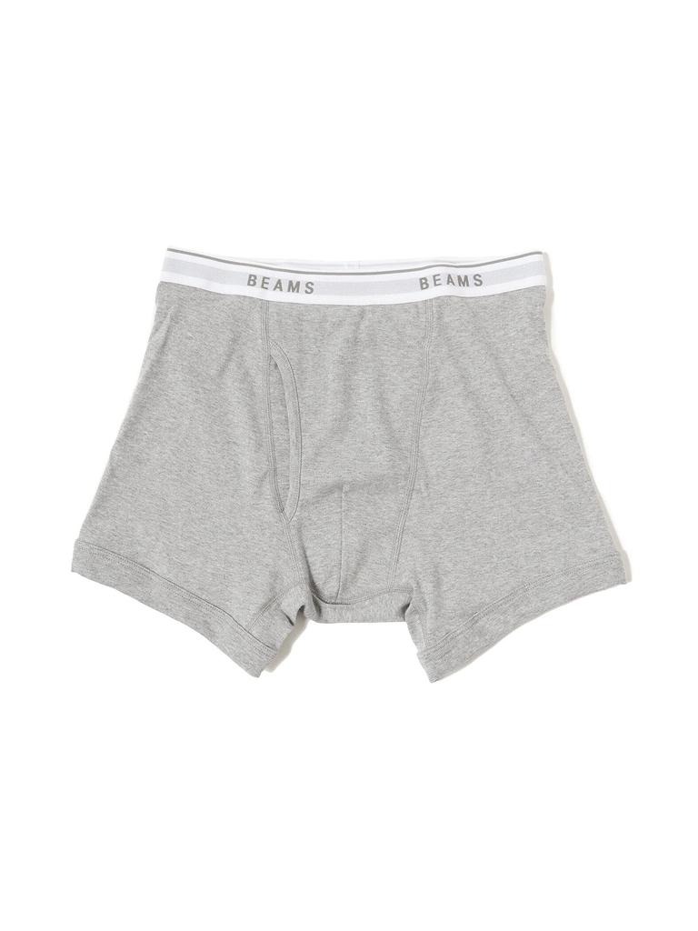 Beams Basic Boxer Grey Size 11490123900 Men's Shorts, Heather, M,