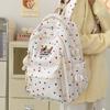 New junior high school backpack female junior high school schoolbag ins niche polka dot cute large-capacity backpack