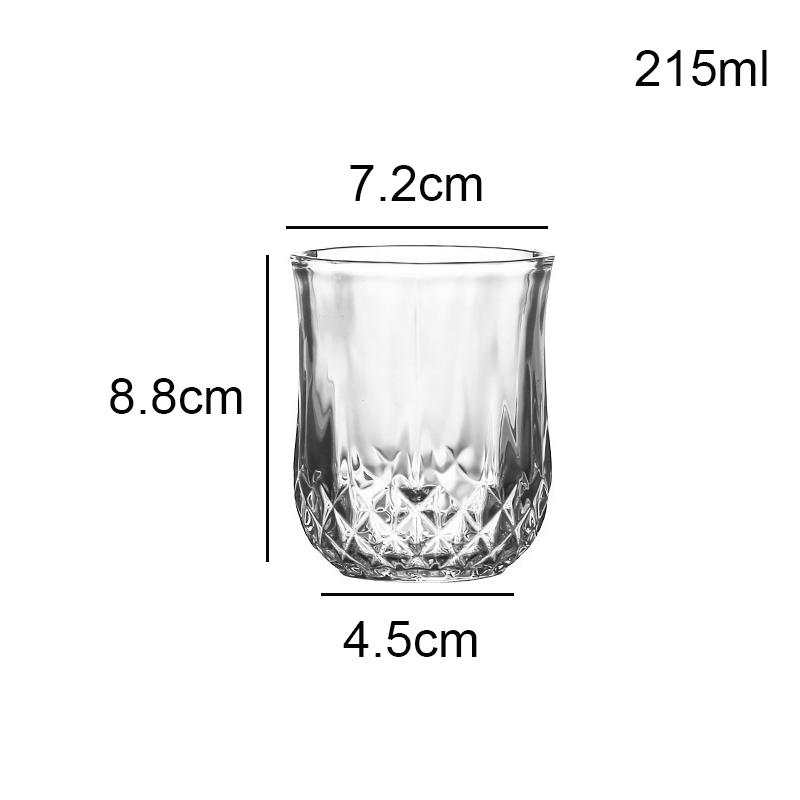 Drinkware Wine Glasses Aesthetic Cups Diamond Sculpture Tumblers Juice Glass Transparent Coffee and Tea Tableware Elegant Glass