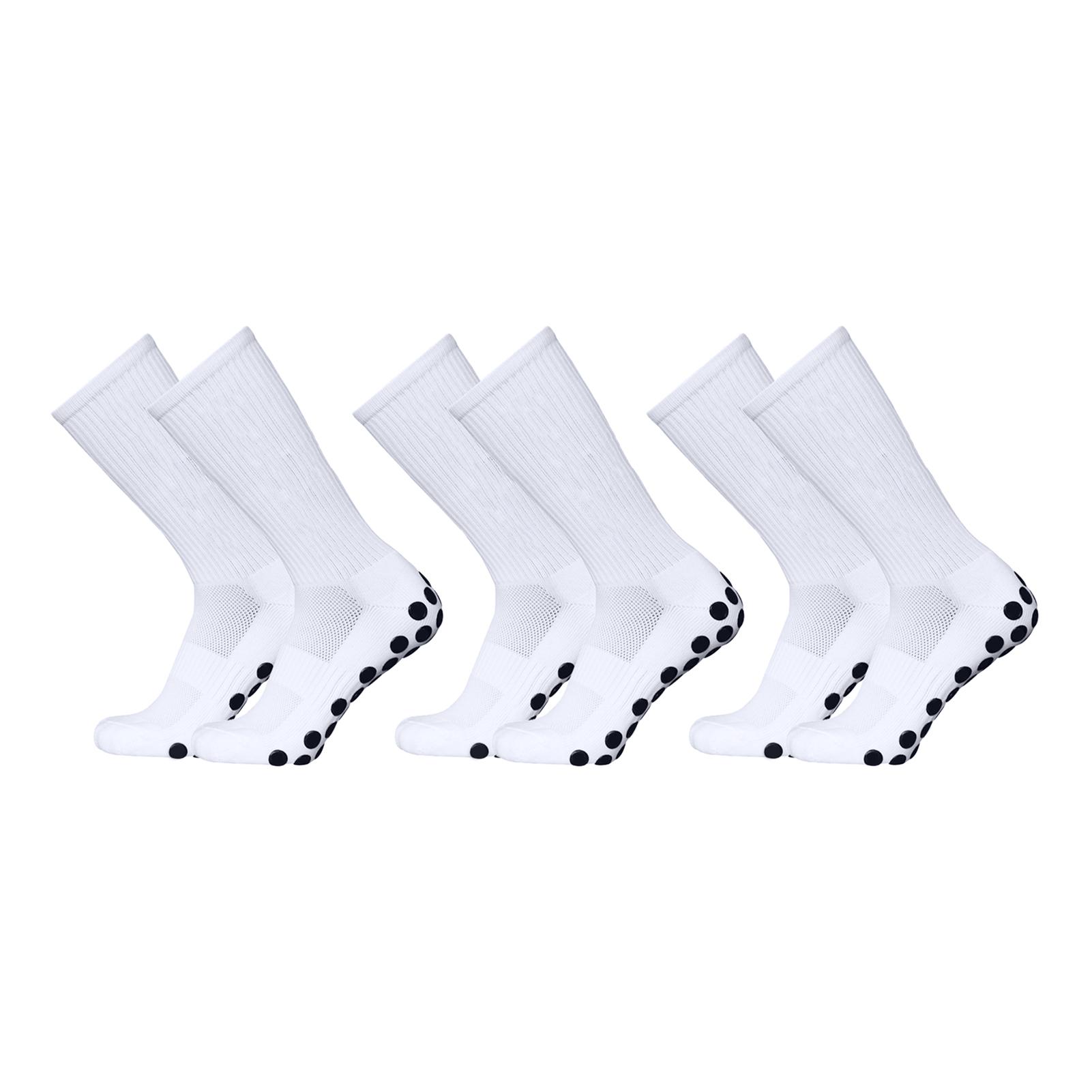 

Lixada 3 Packs Sports Socks Athletic Stockings Anti slip Quick Dry Football Soccer Socks For Football Basketball Hockey White