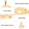 DanLingJewelry 10 sztuk Stal Nierdzewna 304 Zawieszki Słoń z Sercem Zawieszki do Tworzenia Biżuterii Akcesorium Rękodzielnicze 13x16mm