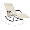 Sun Lounger Textilene Cream and Gray
