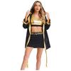 Dames Boksuitrusting Vierdelige Set Tanktop Cover-up Badjas Rok Riem Sport Thema Halloween Kostuum