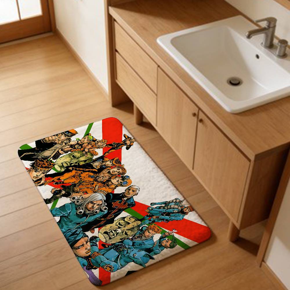 Anime J-JoJo Japan Floor Mat INS Style Soft Bedroom Floor House Laundry Room Mat Anti-skid Bedside Area Rugs