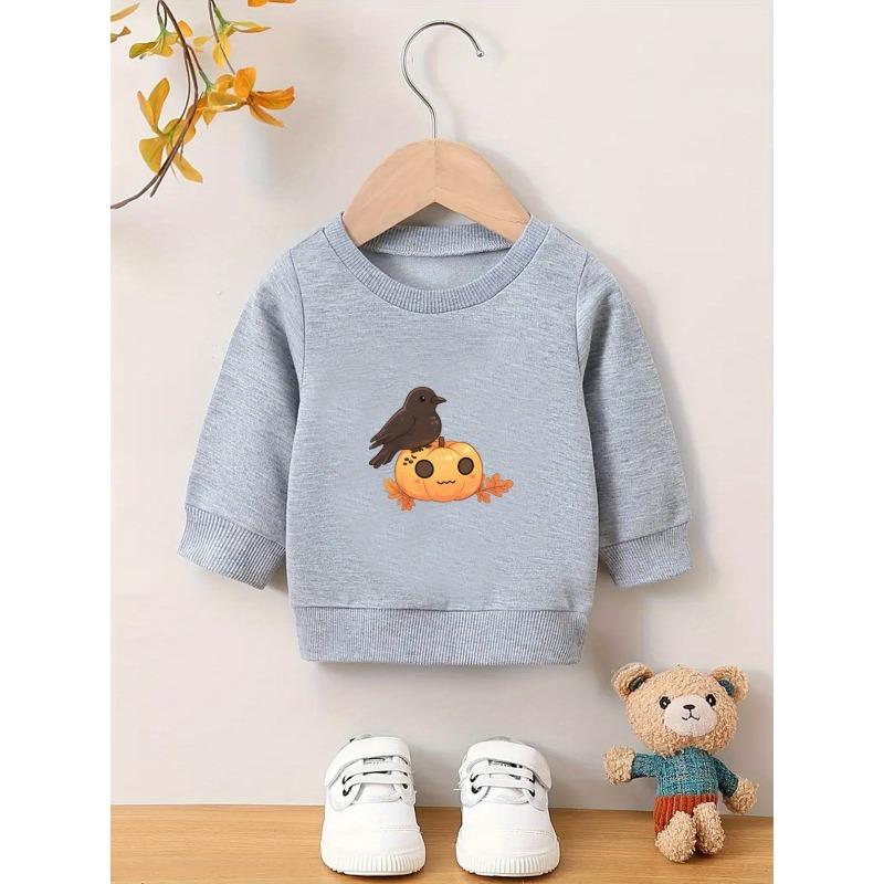 Kids Sweatshirt,Soft and Cute Simple Fashion Print Pattern, Durable Wrinkle Resistant Baby Spring and Autumn Thin Round Neck Hoodie