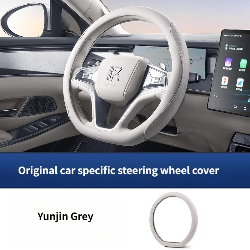 Interior Accessories Car Steering Wheel Cover For BYD Han EV- Anti-slip Sweat-absorbing Perforated Breathable Interior Accessory