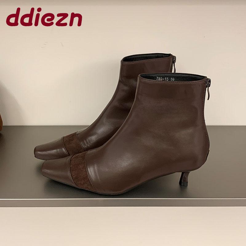 Fashion Fashion Pointed Toe Modern Ladies Ankle Boots With Footwear Low Heel Women Stretch Short Boots Female Pumps Shoes lady