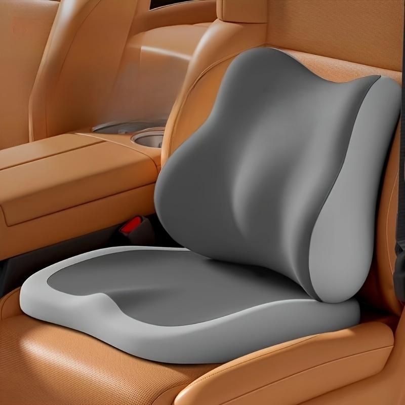2pcs/set Car Seat Cushion on Car Height-enhancing Cushion Driving Headrest Memory Foam Waist Neck Pillow
