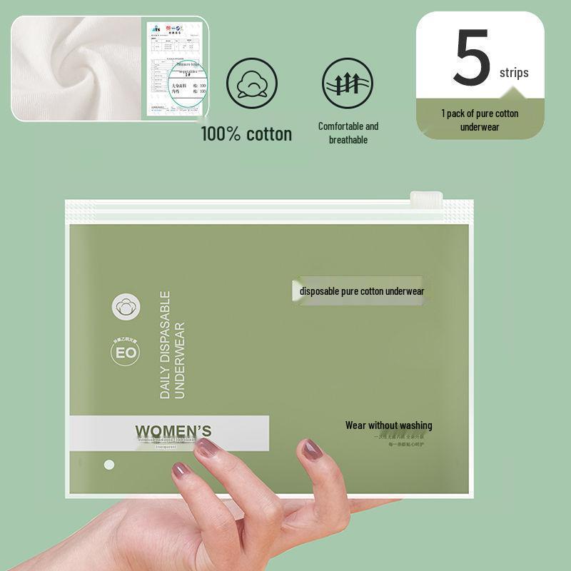 Sterile Disposable Women's Cotton Underwear - Travel, Maternity, Postpartum, Large Size