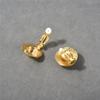 Heavy Industry Creates Hong Kong Style Retro Medieval Xiaoxiang Straw Hat Earrings Niche Design Literary Exaggeration Personality Fashion Ear Clips