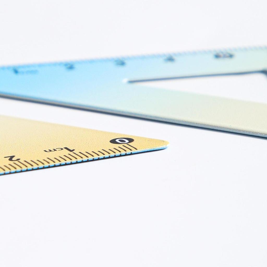 4pcs Metal Iron Ruler Set for Oil Painting 15cm Straight Triangle Protractor Measuring Drafting Stationery
