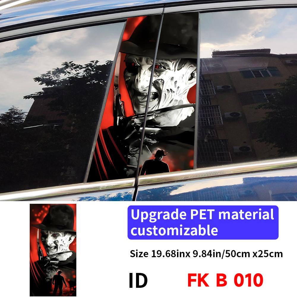 Ghost Car Stickers Car B-pillar Vinyl Decals Waterproof Auto Center Pillar Sticker Cover Scratches Vehicle Decors Accessories