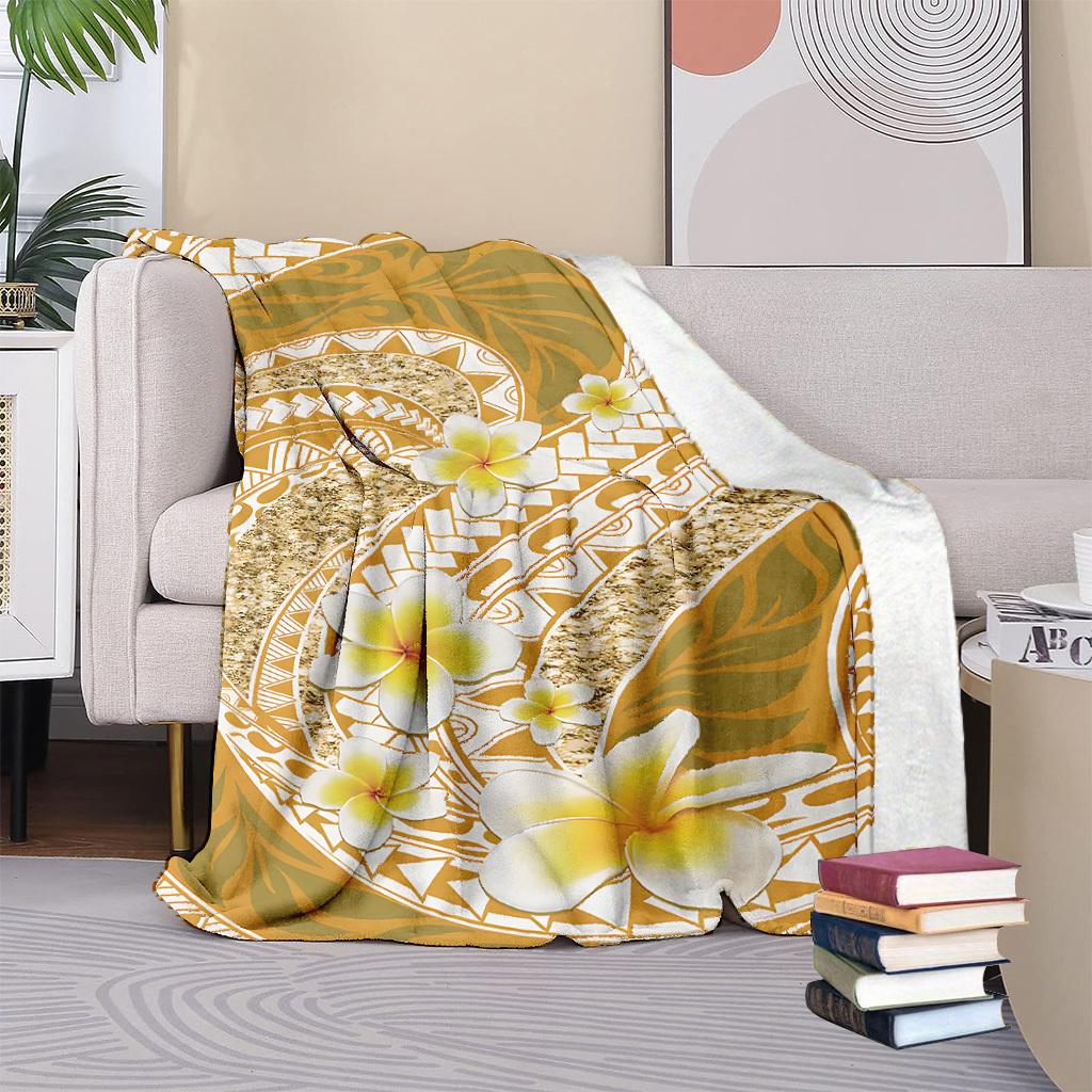 Polynesian Hawaiian Patterns Blanket for Sofa Bed Travel Camping Living Room Office Conditioning Blanket for All Seasons Gifts