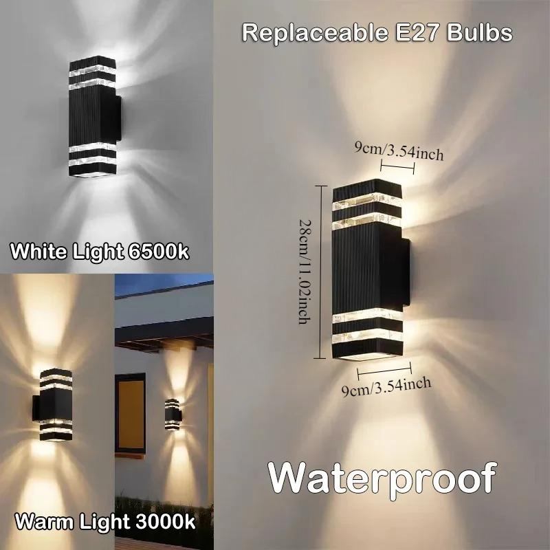 

COOINJOY Replace E27 Bulb Led Wall Light Outdoor IP65 Waterproof Porch Light Indoor Wall Lamp Decoration For Hallway Bedroom 1PC&No bulb