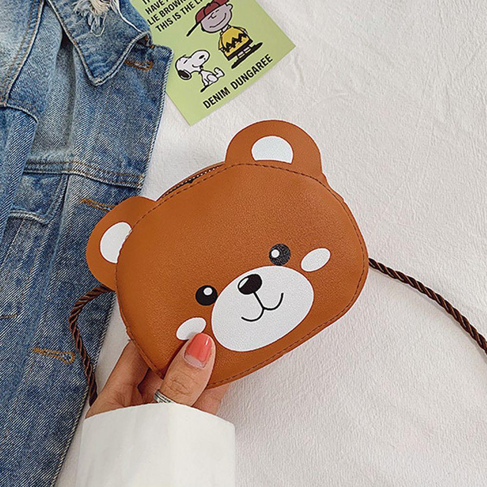Casual Bear PU Leather Mini Girls Crossbody Bag Rabbit Handbags Cartoon Shoulder Bags Coin Purse