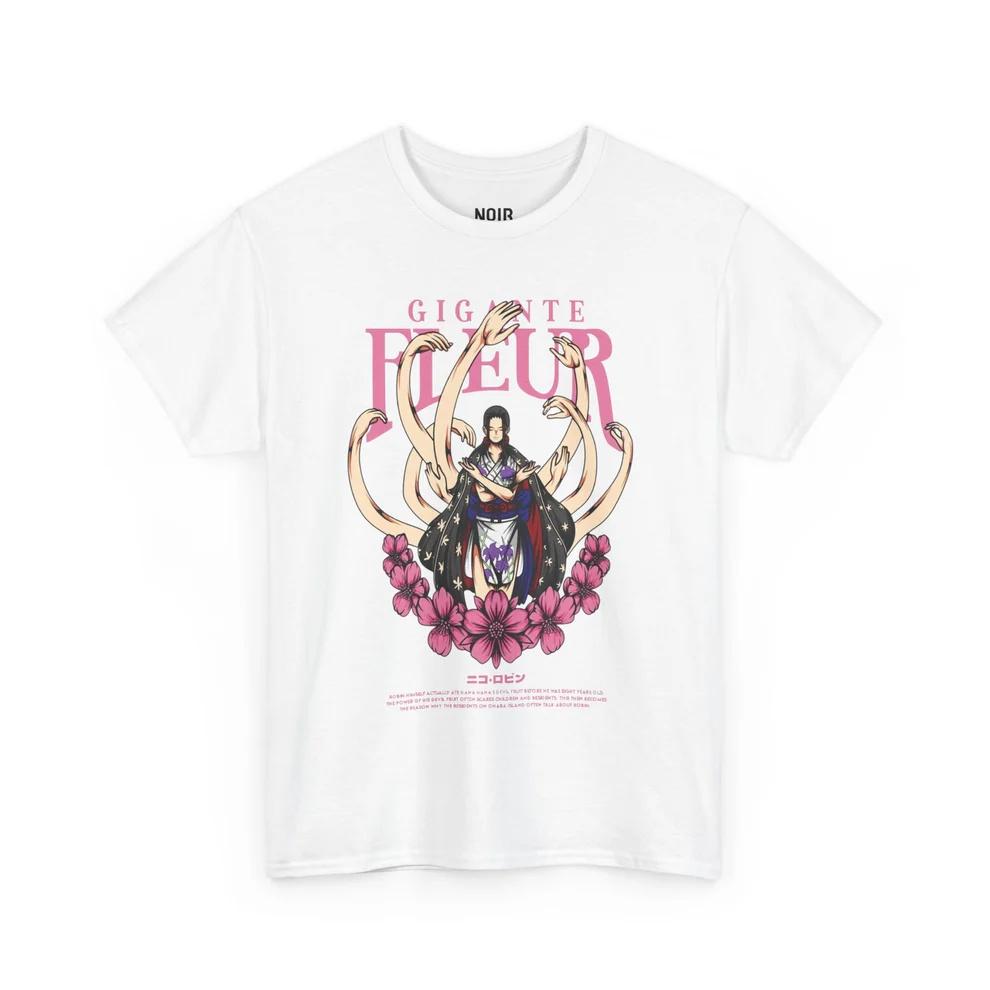

One Piece Flower Arms Nico Robin Pure Cotton Tshirt Men and Women Anime Style Fashion Comfortable Casual Short Sleeved Tshirt S