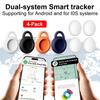1/2/4-Pack Dual-System Bluetooth GPS Tracker Smart Location Tag — Compatible with IOS Find My and Google Find My Device