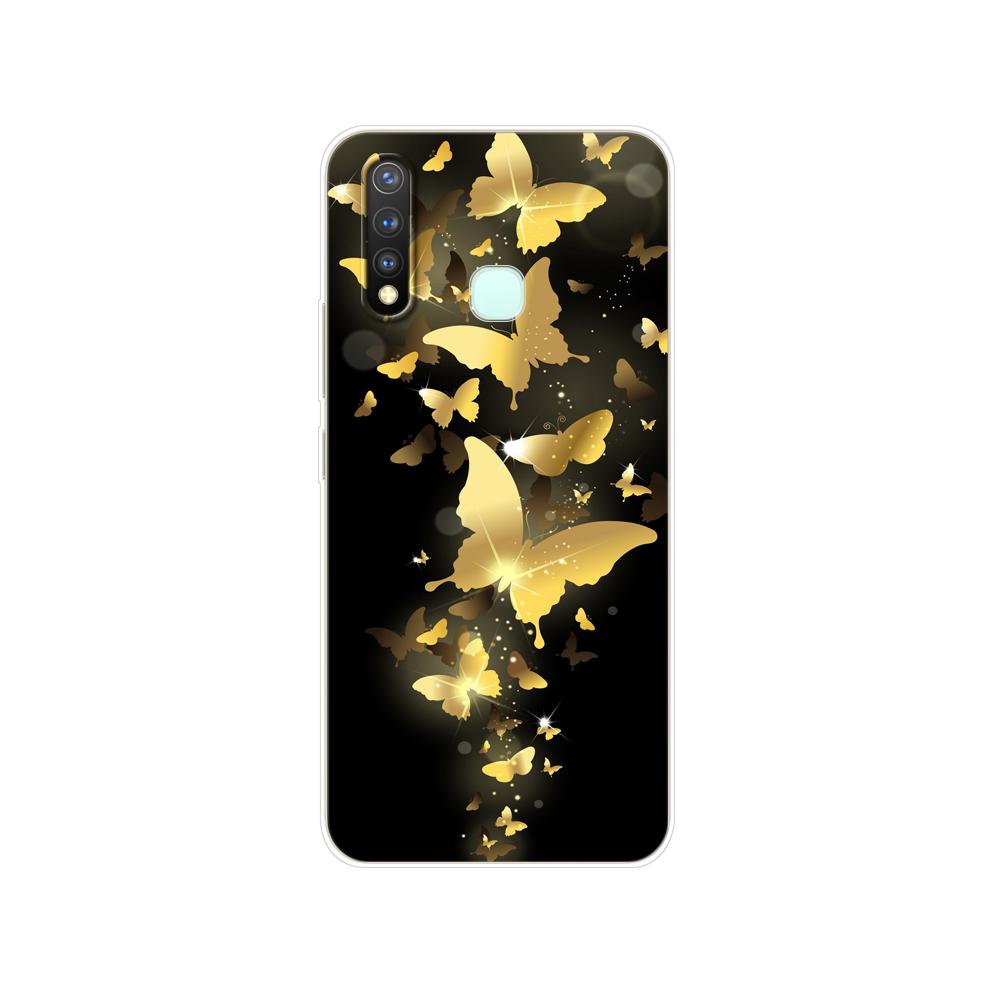 Dla Vivo Y19 Case 6.53 ''miękki TPU silikonowy pokrowiec dla Vivo Y19 Y 19 VivoY19 Case tylna obudowa telefonu zderzak ochronny Shell Bag Coque