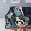 Border Collie Dog Blanket Soft Warm Flannel Throw Blanket Plush for Bed Living Room Picnic Travel Home Sofa
