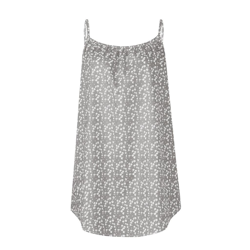 Damen T-Shirt mit Rundhalsausschnitt, lässig, für den Sommer, mit Punkten bedruckt