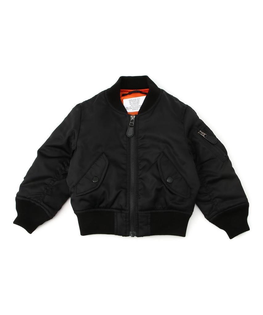 Avirex Logo 130 Kids' MA-1 Jacket, 010, Black, 783-4952951