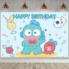 118. Hangyodon Party Supplies Birthday Backdrop Banner Poster Birthday Gift 5x3ft