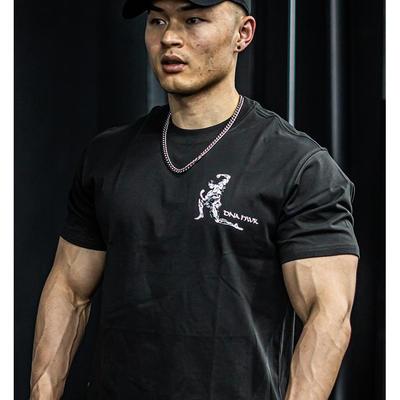 American Bodybuilding Style Men's Slimming Sports and Fitness Training Spring and Summer Casual Half-sleeved, Trendy T-shirt