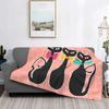 Cute Black Cat Blankets Soft Warm Flannel Mid Century Meow Retro Atomic Kitties Throw Blanket for Bedding Couch Bedspread, Gifts