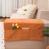 Simple Sofa Armrest Cover Cloth Single Color Dust-proof Couch Side Pocket Machine Washable Breathable Sofe Armrest Towel
