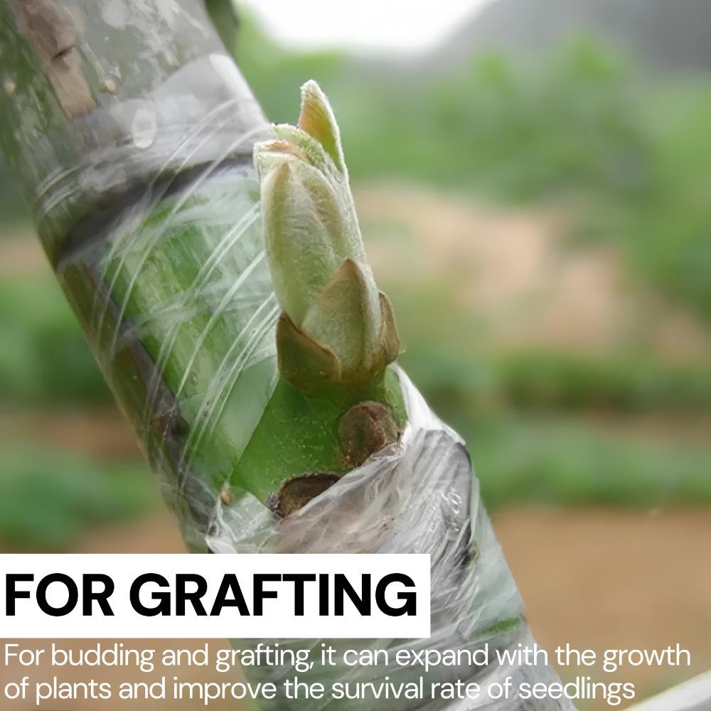 200M PE Grafting Tape Self-adhesive Stretchable Protective Film for Garden Tree Seedling Grafting 3/4/5cm Width Gardening Tools