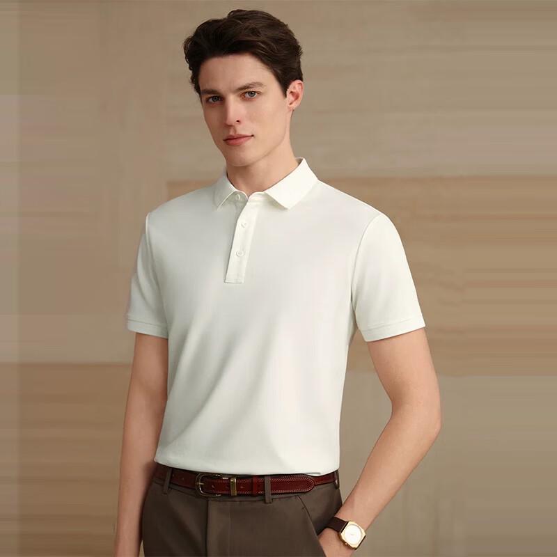 Fengmao Men's 7A Antibacterial Silk Blend Cooling Polo Shirt