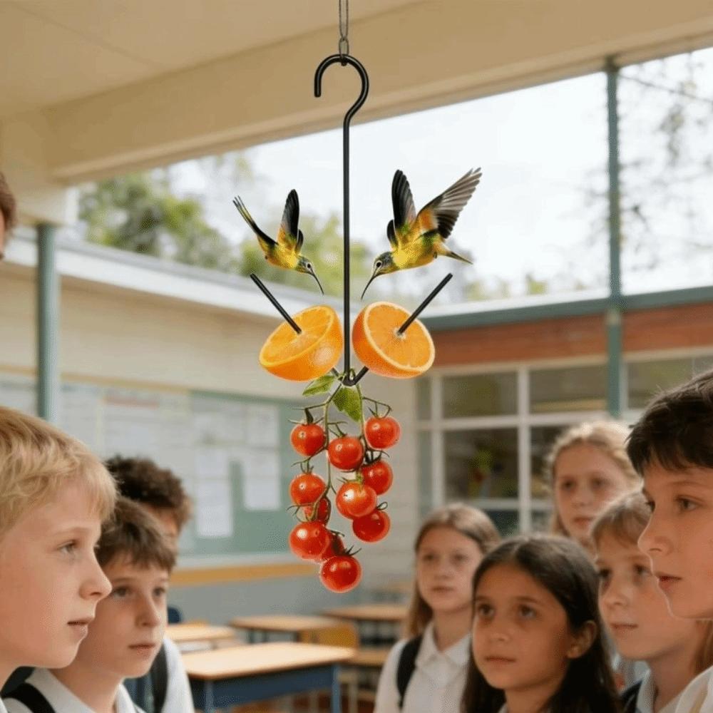2 Fork Hummingbird Feeder Hanging Hook Fruit Holder Pet Food Storage Rack  Outdoor Use