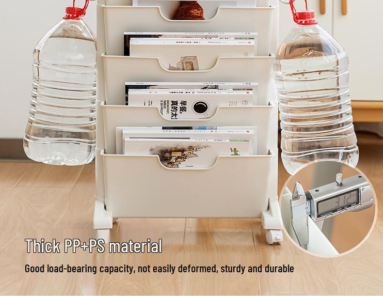 Mobile Bookshelf with Wheels for Classroom or Desk