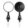 Pair Handlebar End Rearview Mirrors Foldable Arm Wide View Angle Universal for Motorcycle Dirt Bike