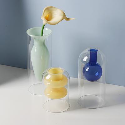 Glass Vase Decoration Home Pots Table Decoration & Accessories Plant Pot Flower Vase Decor Decorations Items Vases Room Bottle
