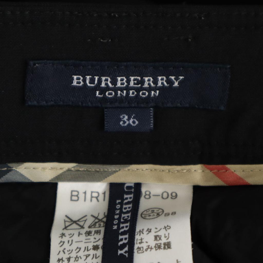 BURBERRY made in Japan wool blend Tapered pants 36 black Sanyo Shokai Women Used