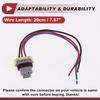 1 Set Front Turn Signal Light Socket Wiring for Freightliner Cascadia No.224394025/224394045 Headlight Lamp Bulb Pigtail Connector Harness