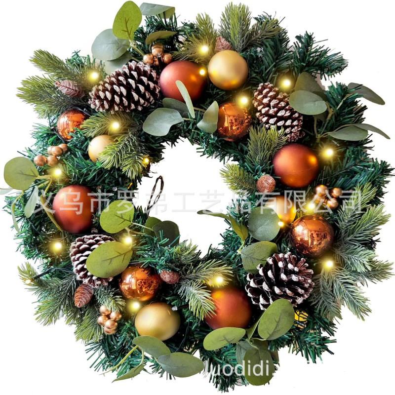 Christmas Wreath Door Hanging Decor Home Mall Window Party Festive Simulation Ornament