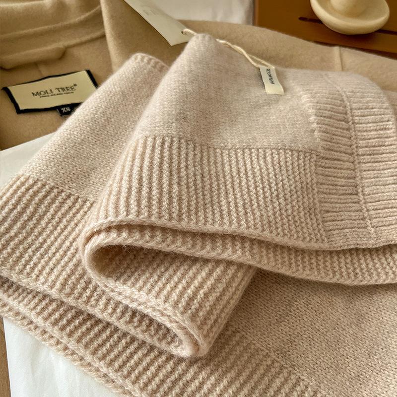 Luxury Winter Wool Cashmere Scarf For Women Warm Pashmina Foulard Female Shawls Wraps Thick Soft Bufanda Scarves Stole