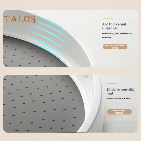 Lazy Susan Turntable Organizer Spice Holder 360-Degree Rotatable Large Capacity Non-Slip Base Design Storage Holder