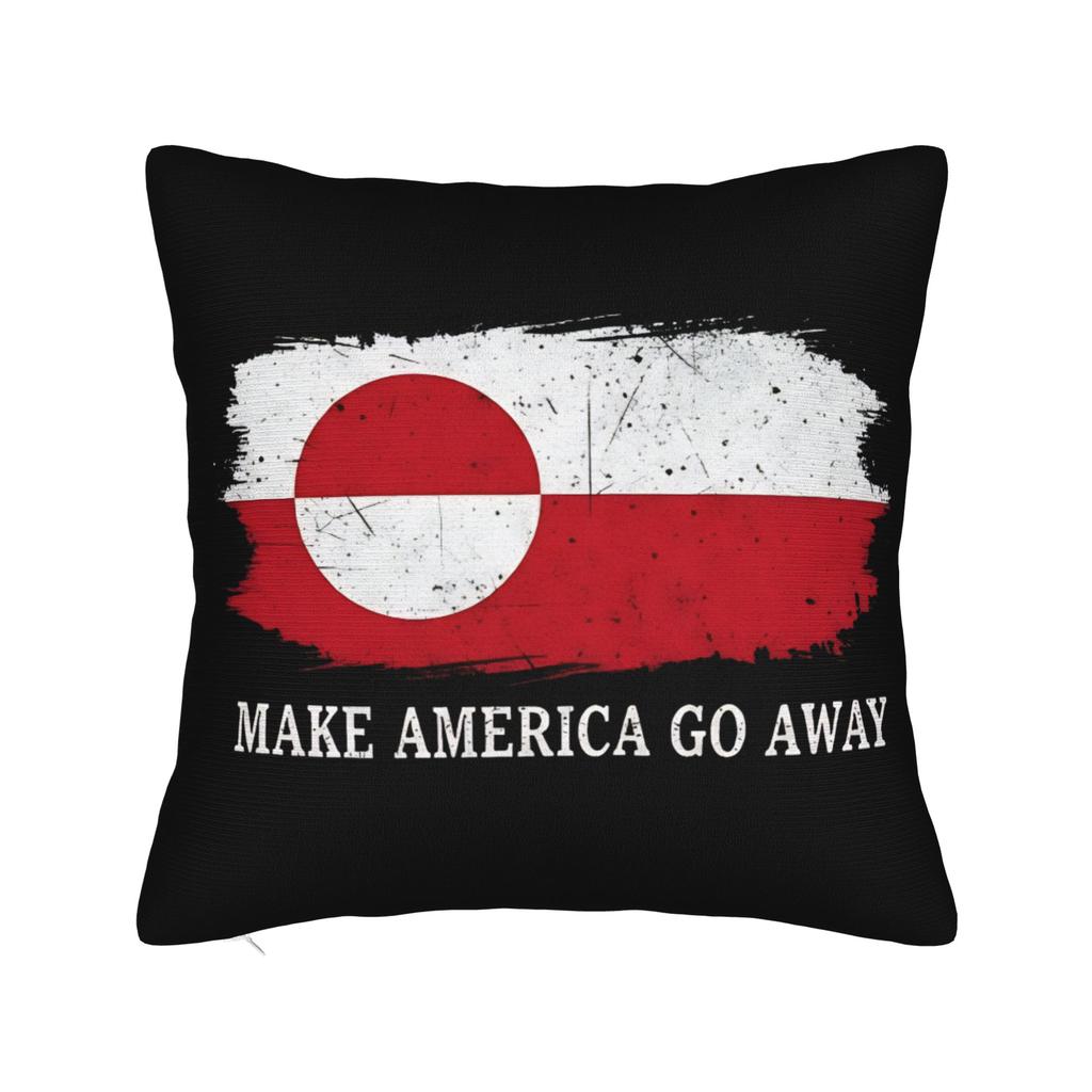 Nu Det Nu uk Greenland flag Pillowcase Polyester Cushion Cover Gift MAGA Throw Pillow Case Cover Home Zippered 4040cm