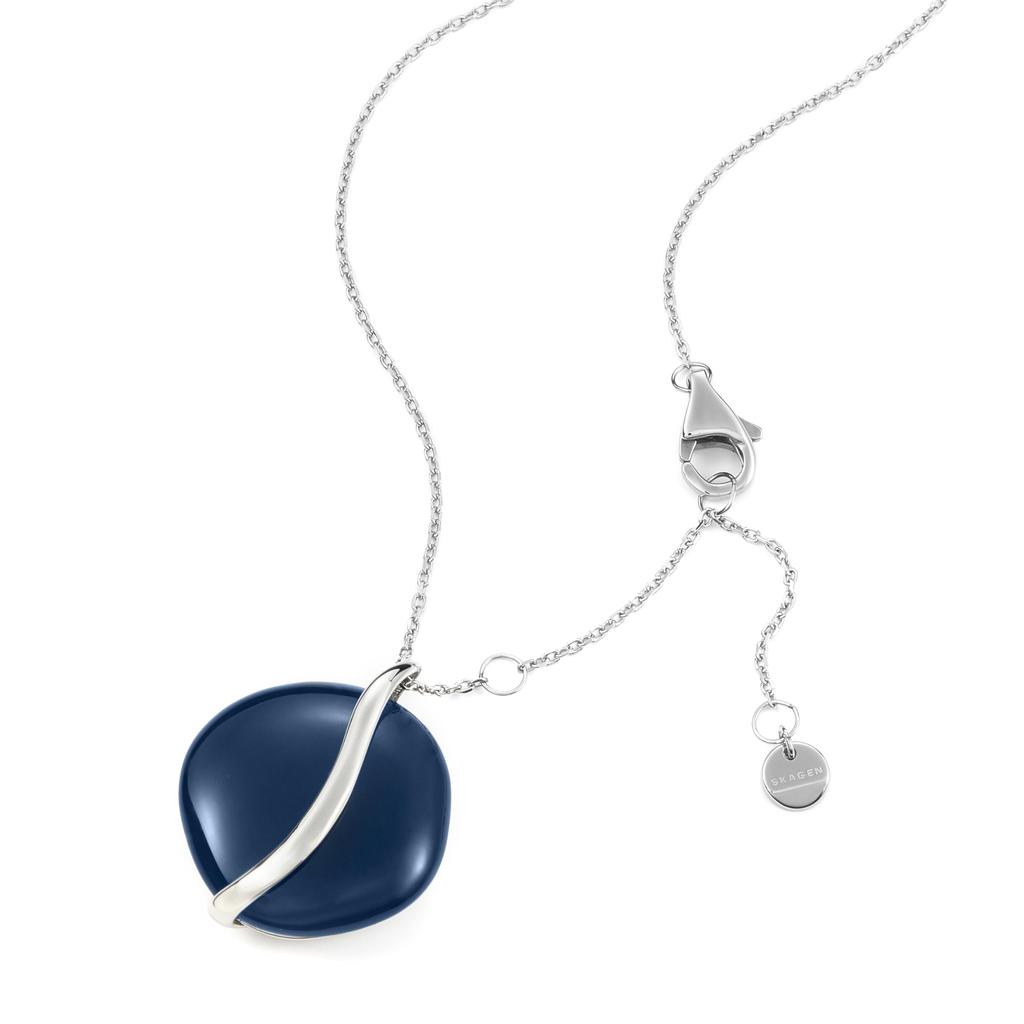 SOFIE SEA GLASS Blue Organic Shape Pendant SKJ1809040 [Skagen] Women's Necklace,