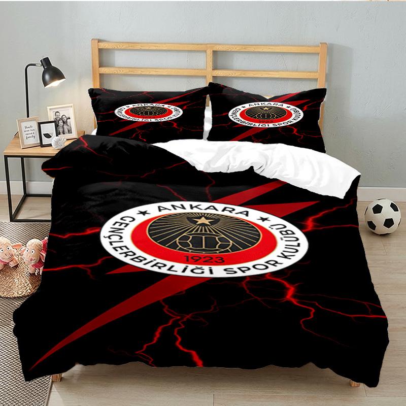Genkelbigli Club Sports 3PCS Bedding set,Ideal for 1pc Duvet Cover And 2pcs Pillowcases Perfect for Fan gift,Ideal for Bedroom, Dormitory