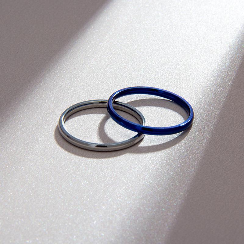 2mm Stainless Steel Gold Plated Silver Color Knuckle Rings For Lady Minimalist Gold Rings For Women
