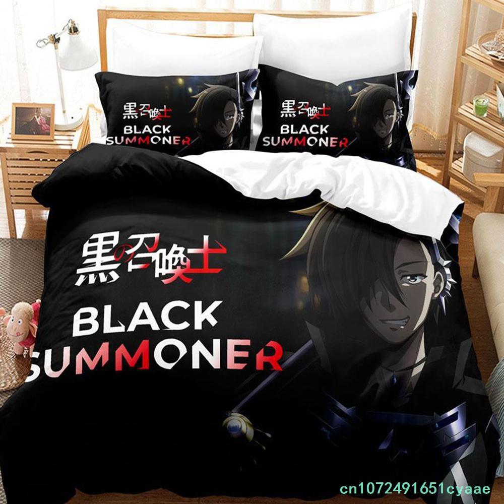 Schwarzer Beschwörer Bettwäscheset Einzelbett Twin Full Queen King Size Bettwäscheset Erwachsener Kind Schlafzimmer Bettbezug Sets Anime Parure De Lit Bett