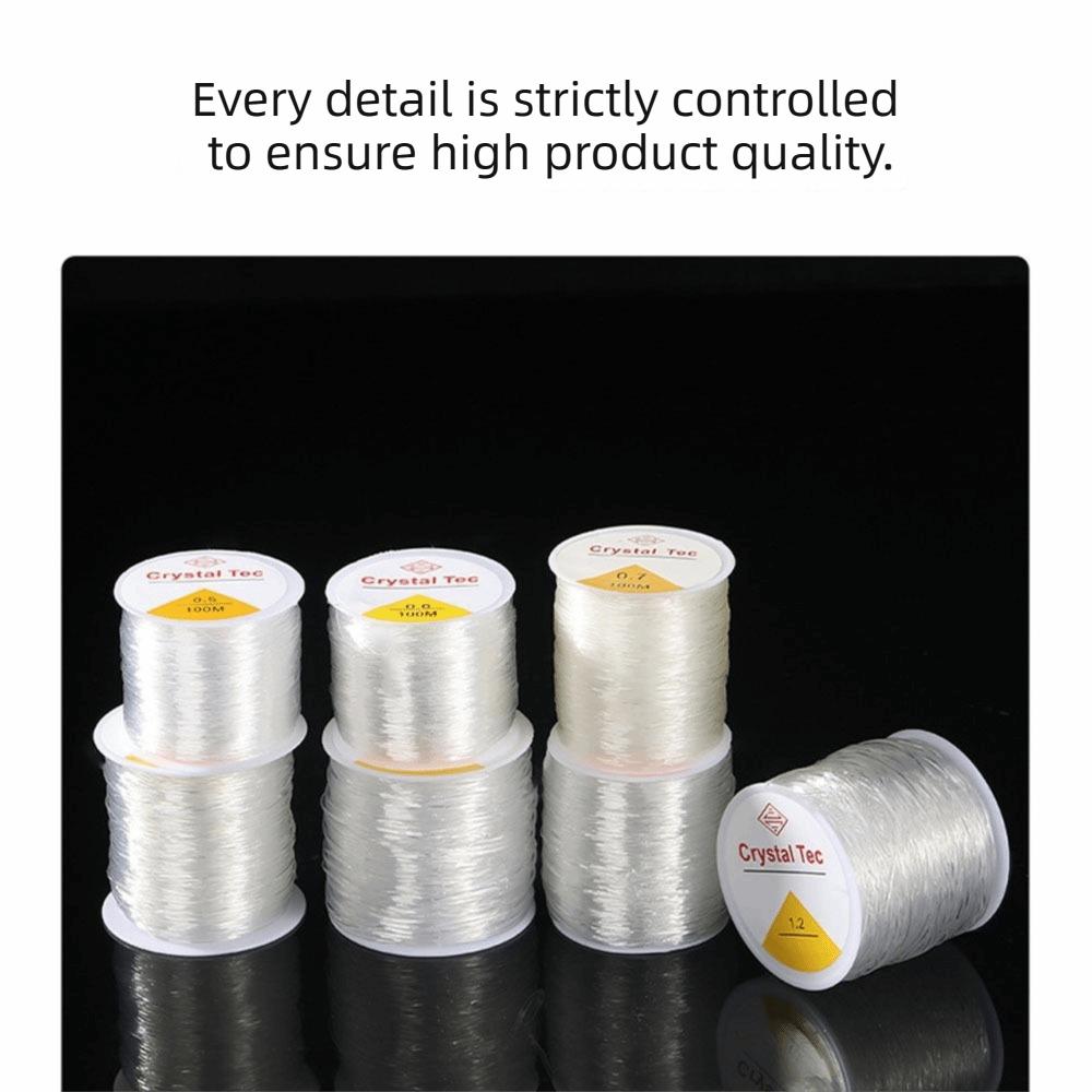 100m Elastisches Kristallgarn 0,4-2mm Elastische Armband Schnur DIY Dehnbare Schnur Linie Armbänder Herstellung