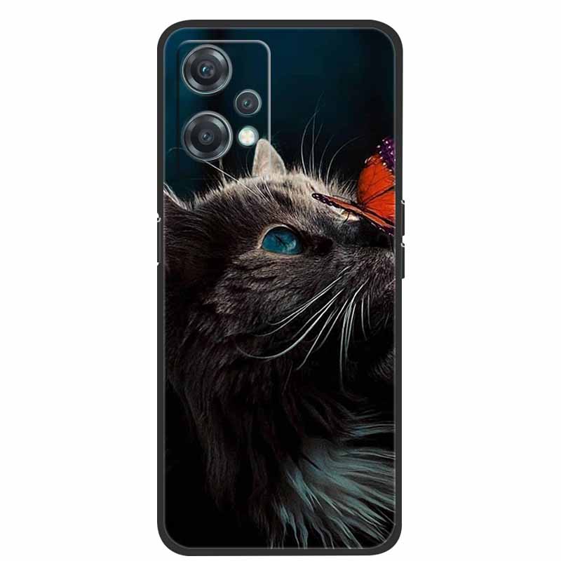 For OnePlus Nord CE 2 Lite 5G Cases Black Silicone Luxury Bumper TPU Case Cover Capa For OnePlus Nord CE 2 5G Shockproof Cases