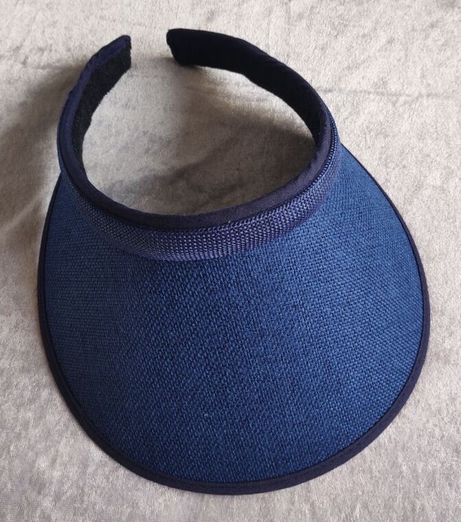 

Summer Breathable Straw Sun Hats Kids sports Topless Empty Sun Visor Cap hat Sea Beach Boy Casual Sport Flexible Caps Casquette Kids size(3-8years) темно-синий