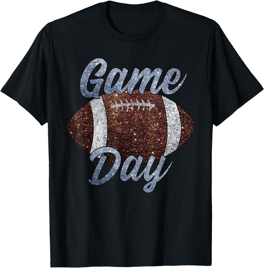 Game Day Football Bling Bling Football Lover Trendy Autumn T-Shirt