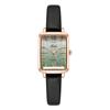 Women'S Fashion Niche Light Luxury Creative Gradual Change Small Square Plate Student Belt Quartz Watch